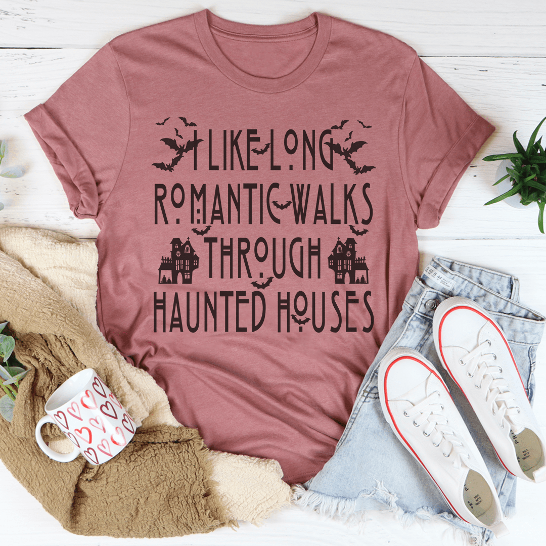 I Like Long Romantic Walks Through Haunted Houses Tee-2