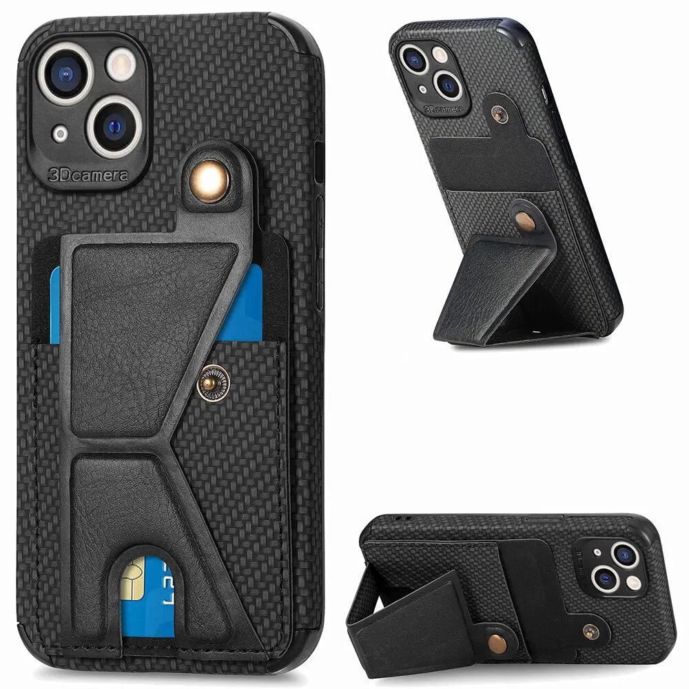 iPhone 14 Anacotte Card Wallet Fold Stand Cover Magnetic Shockproof Fundas iPhone case-0