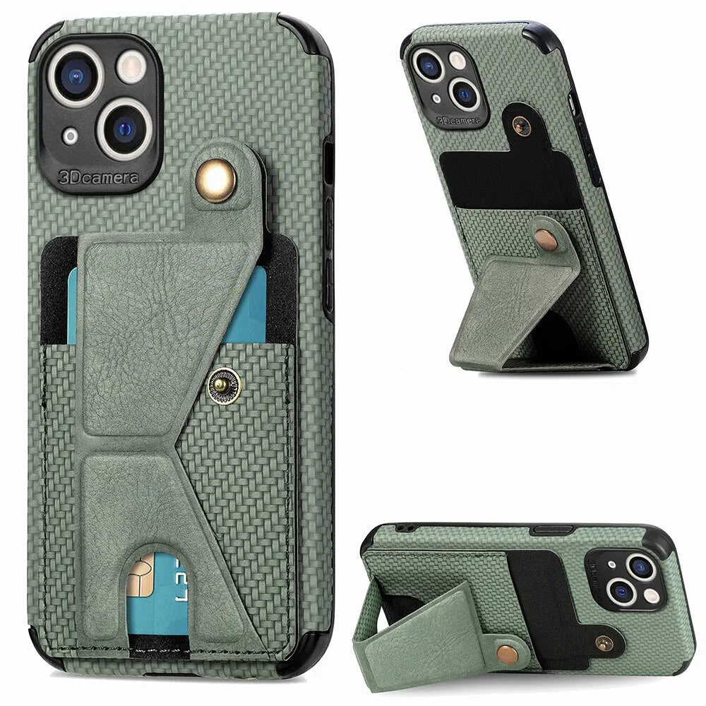 iPhone 14 Anacotte Card Wallet Fold Stand Cover Magnetic Shockproof Fundas iPhone case-4