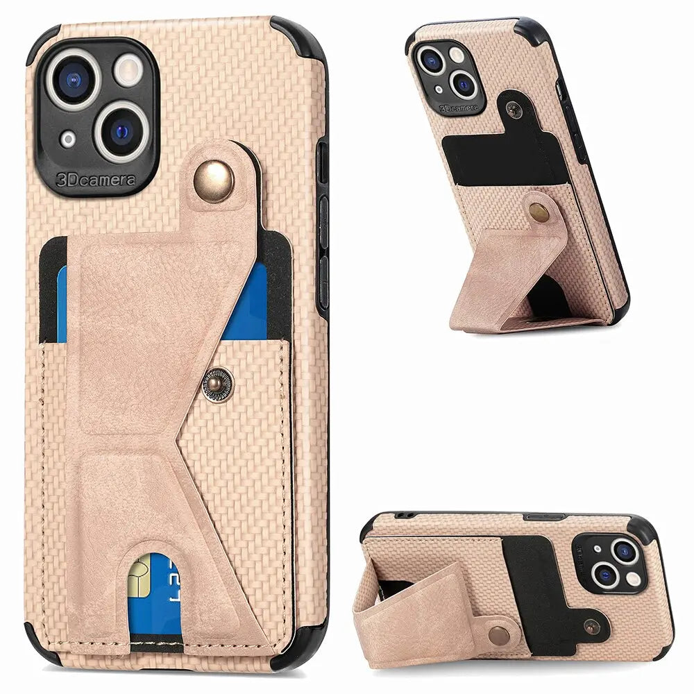 iPhone 14 Anacotte Card Wallet Fold Stand Cover Magnetic Shockproof Fundas iPhone case-5