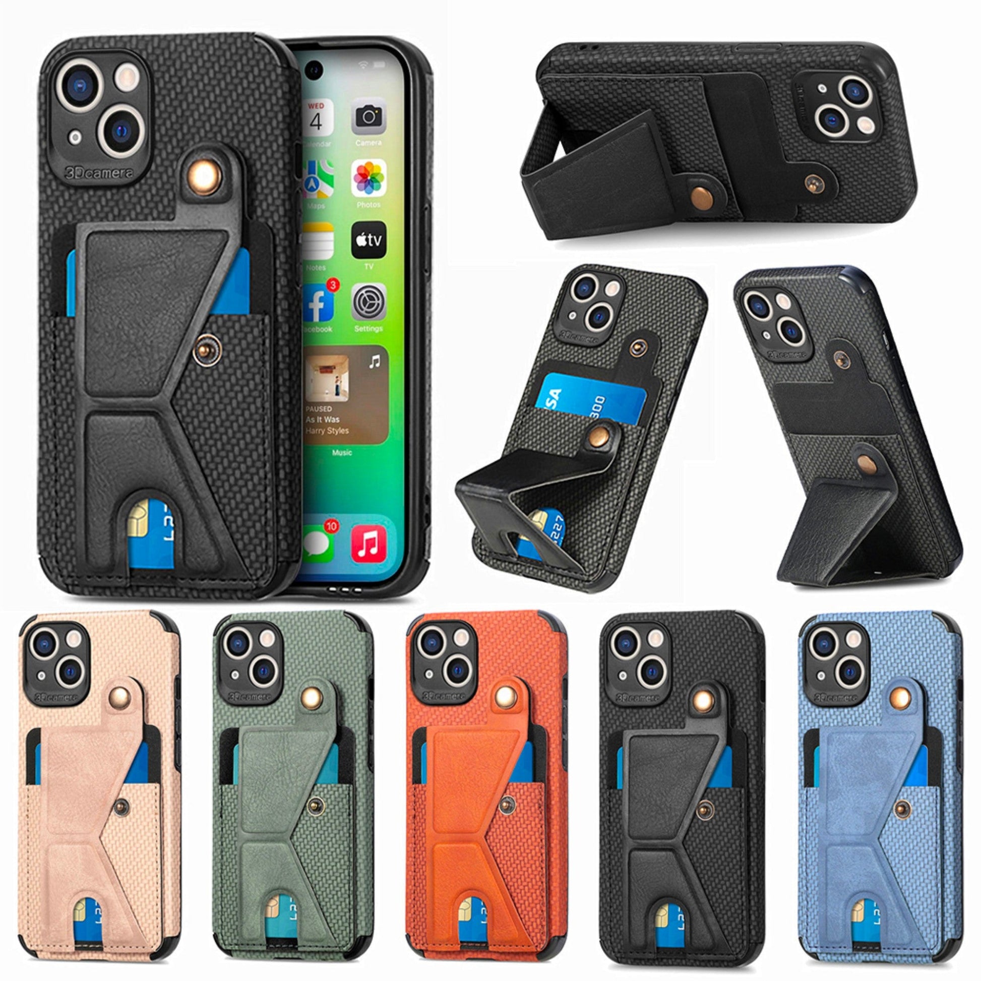 iPhone 14 Anacotte Card Wallet Fold Stand Cover Magnetic Shockproof Fundas iPhone case-1
